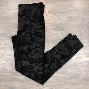 SPANX Womens XL Shape Faux Leather Camo Legging Pull On Pants Shaping Comfort